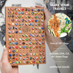 3D Wooden World Map Physical - SJB-DIAMOND ELITES