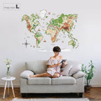 3D Wooden World Map Physical - SJB-DIAMOND ELITES
