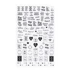 3D Nail Sticker Russian English Letter Sticker For Nails Foil Love Heart Design Accessories Fashion Manicures Sticker Decoration  Nail Art Stickers Water Transfer Nail Decals Full Wraps Gradient Acrylic Nail Kits for Women Manicure Decoration Stevvex