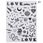 3D Nail Sticker Russian English Letter Sticker For Nails Foil Love Heart Design Accessories Fashion Manicures Sticker Decoration  Nail Art Stickers Water Transfer Nail Decals Full Wraps Gradient Acrylic Nail Kits for Women Manicure Decoration Stevvex