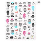 3D Nail Sticker Russian English Letter Sticker For Nails Foil Love Heart Design Accessories Fashion Manicures Sticker Decoration  Nail Art Stickers Water Transfer Nail Decals Full Wraps Gradient Acrylic Nail Kits for Women Manicure Decoration Stevvex