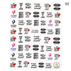 3D Nail Sticker Russian English Letter Sticker For Nails Foil Love Heart Design Accessories Fashion Manicures Sticker Decoration  Nail Art Stickers Water Transfer Nail Decals Full Wraps Gradient Acrylic Nail Kits for Women Manicure Decoration Stevvex