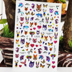 3D Nail Sticker Waterproof Shining Decals Stickers for Nails Cute Beautiful Love Heart Nail Art Decoration Aurora Silver Design Nail Art Stickers Decals Nail Art Supplies Valentines Day 3D Self-Adhesive Nail Decorations Manicuring Nail Art Manicure