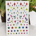 3D Nail Sticker Waterproof Shining Decals Stickers for Nails Cute Beautiful Love Heart Nail Art Decoration Aurora Silver Design Nail Art Stickers Decals Nail Art Supplies Valentines Day 3D Self-Adhesive Nail Decorations Manicuring Nail Art Manicure