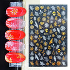 3D Nail Stickers Decals Snowflakes Elk Bear Christmas Xmas Transfer Stickers Nail Art Self-Adhesive Decals Decoration  Nail Art Stickers Decals Christmas Snowflake Bronzing Christmas Slider Nail Art 3D Decals Decoration Stevvex