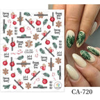 3D Nail Stickers Decals Snowflakes Elk Bear Christmas Xmas Transfer Stickers Nail Art Self-Adhesive Decals Decoration  Nail Art Stickers Decals Christmas Snowflake Bronzing Christmas Slider Nail Art 3D Decals Decoration Stevvex