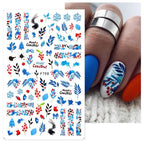 3D Nail Stickers Decals Snowflakes Elk Bear Christmas Xmas Transfer Stickers Nail Art Self-Adhesive Decals Decoration  Nail Art Stickers Decals Christmas Snowflake Bronzing Christmas Slider Nail Art 3D Decals Decoration Stevvex