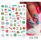 3D Nail Stickers Decals Snowflakes Elk Bear Christmas Xmas Transfer Stickers Nail Art Self-Adhesive Decals Decoration  Nail Art Stickers Decals Christmas Snowflake Bronzing Christmas Slider Nail Art 3D Decals Decoration Stevvex
