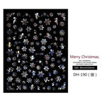 3D Nail Stickers Decals Snowflakes Elk Bear Christmas Xmas Transfer Stickers Nail Art Self-Adhesive Decals Decoration  Nail Art Stickers Decals Christmas Snowflake Bronzing Christmas Slider Nail Art 3D Decals Decoration Stevvex