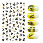 3D Nail Stickers Leaves Butterfly Panda Love Heart Design Stickers For Nails Manicure Foil Nail Art Decor  Girls Manicure Decoration Nail Art Supplies 3D Self-Adhesive Nail Decals Designer Nail Stickers for Acrylic Nails