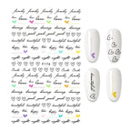 3D Nail Stickers Leaves Butterfly Panda Love Heart Design Stickers For Nails Manicure Foil Nail Art Decor  Girls Manicure Decoration Nail Art Supplies 3D Self-Adhesive Nail Decals Designer Nail Stickers for Acrylic Nails