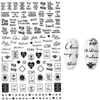 3D Nail Stickers Leaves Butterfly Panda Love Heart Design Stickers For Nails Manicure Foil Nail Art Decor  Girls Manicure Decoration Nail Art Supplies 3D Self-Adhesive Nail Decals Designer Nail Stickers for Acrylic Nails