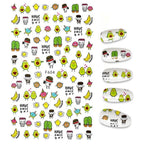 3D Nail Stickers Leaves Butterfly Panda Love Heart Design Stickers For Nails Manicure Foil Nail Art Decor  Girls Manicure Decoration Nail Art Supplies 3D Self-Adhesive Nail Decals Designer Nail Stickers for Acrylic Nails