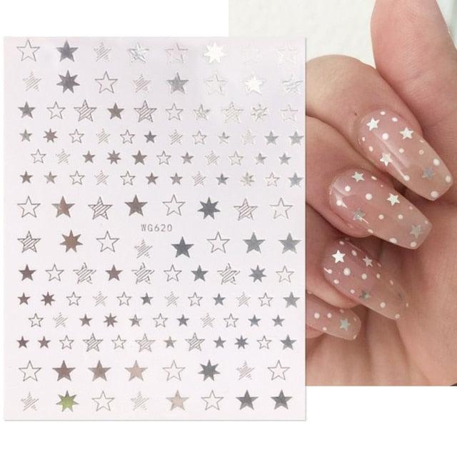 3D Nails Sticker Spring Cartoon Animals Flowers Leaves Self Adhesive Decals Sliders Nail Art Accessories Decoration Decal Self-Adhesive 3D Wave Design Decoration for Women Girls Tape Nail Art Stickers Decal Decoration Stevvex