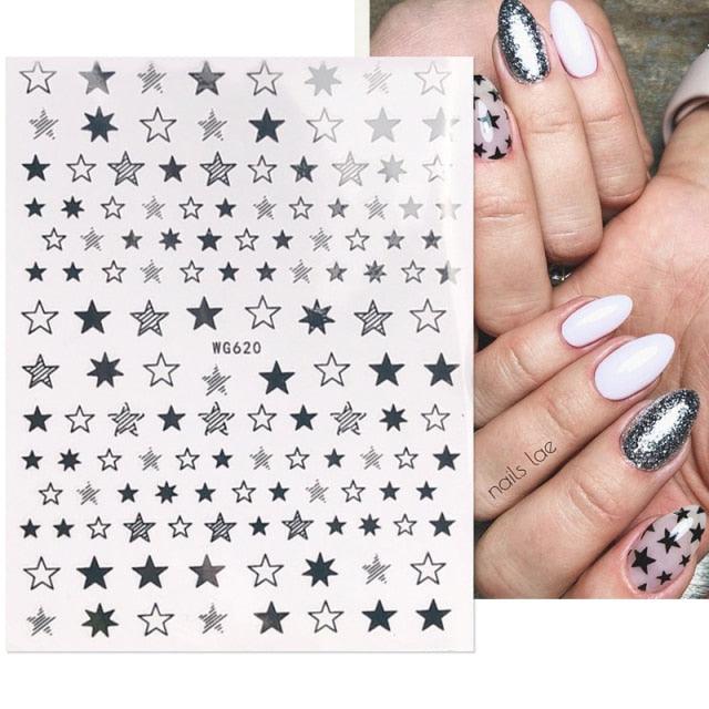 3D Nails Sticker Spring Cartoon Animals Flowers Leaves Self Adhesive Decals Sliders Nail Art Accessories Decoration Decal Self-Adhesive 3D Wave Design Decoration for Women Girls Tape Nail Art Stickers Decal Decoration Stevvex