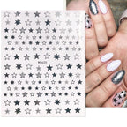 3D Nails Sticker Spring Cartoon Animals Flowers Leaves Self Adhesive Decals Sliders Nail Art Accessories Decoration Decal Self-Adhesive 3D Wave Design Decoration for Women Girls Tape Nail Art Stickers Decal Decoration Stevvex