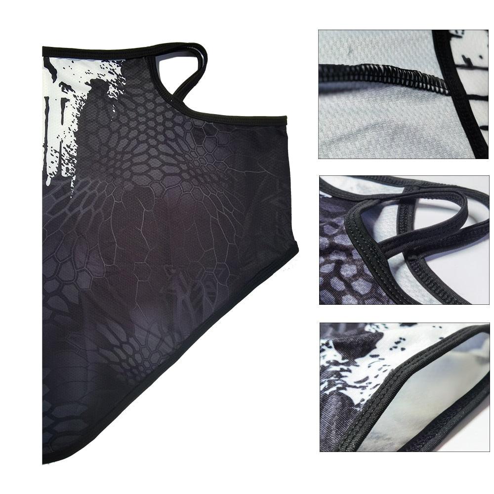 3D Punisher Army Headband Sport Half Mask Face Cover Hunting Camping Bufandas Balaclava Bicycle Outdoor Balaclava Bandana UV Biker Cover Scarf Seamless Magic Headband Camouflage Neck Gaiter Face Cover Headwear Scarf Unisex Men Women Bandanas Stevvex