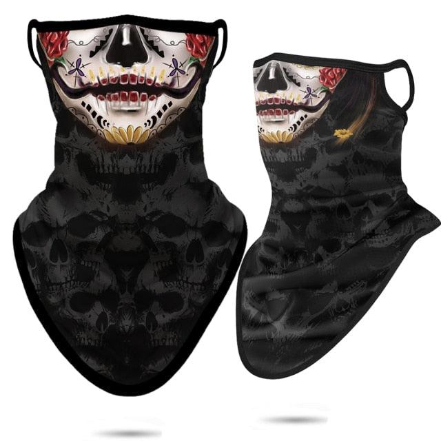 3D Punisher Army Headband Sport Half Mask Face Cover Hunting Camping Bufandas Balaclava Bicycle Outdoor Balaclava Bandana UV Biker Cover Scarf Seamless Magic Headband Camouflage Neck Gaiter Face Cover Headwear Scarf Unisex Men Women Bandanas Stevvex