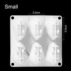 3D Rabbit Shape Silicone Cake Mold 6-cavity Mousse Dessert Baking Bunny Mold Chocolate Bakeware Pastry Decorating Mould Easter Bunny Chocolate Silicone Mold For Baking Rabbit Shape Stevvex