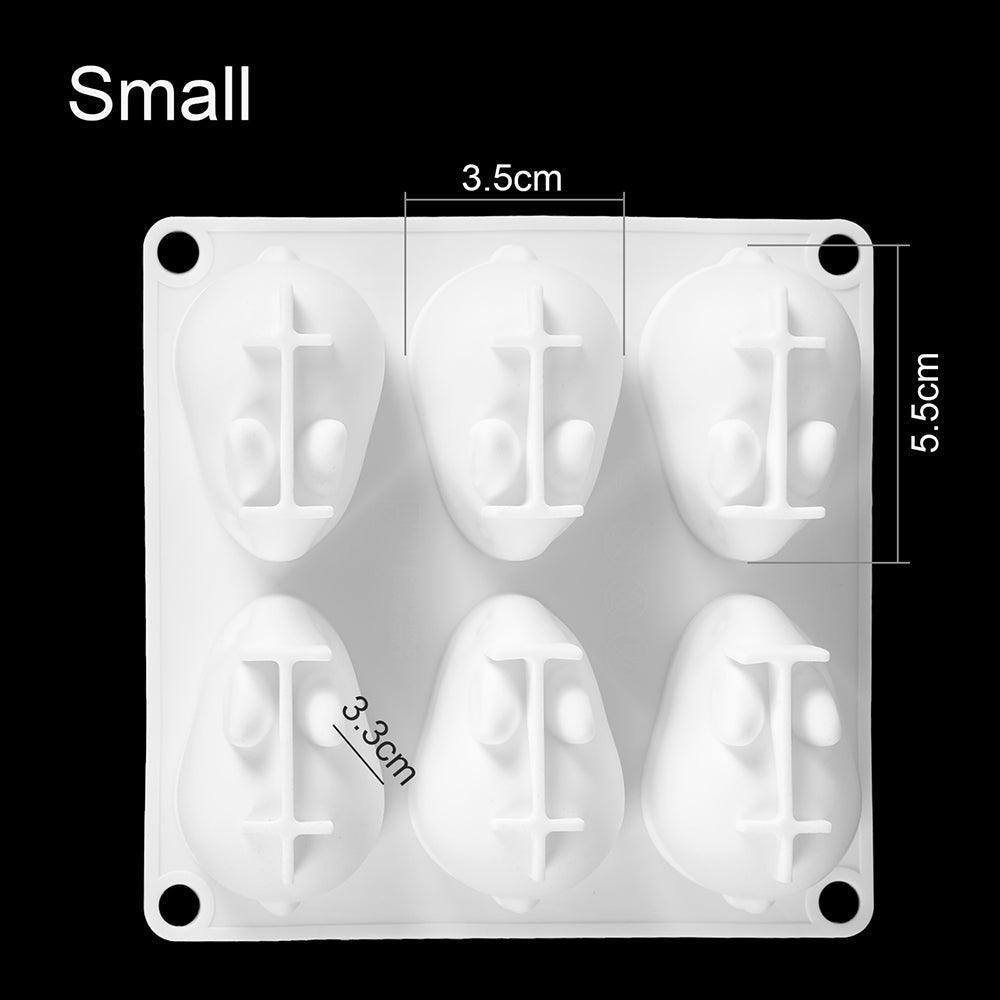 3D Rabbit Shape Silicone Cake Mold 6-cavity Mousse Dessert Baking Bunny Mold Chocolate Bakeware Pastry Decorating Mould Easter Bunny Chocolate Silicone Mold For Baking Rabbit Shape Stevvex