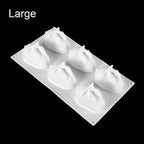 3D Rabbit Shape Silicone Cake Mold 6-cavity Mousse Dessert Baking Bunny Mold Chocolate Bakeware Pastry Decorating Mould Easter Bunny Chocolate Silicone Mold For Baking Rabbit Shape Stevvex