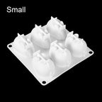 3D Rabbit Shape Silicone Cake Mold 6-cavity Mousse Dessert Baking Bunny Mold Chocolate Bakeware Pastry Decorating Mould Easter Bunny Chocolate Silicone Mold For Baking Rabbit Shape Stevvex