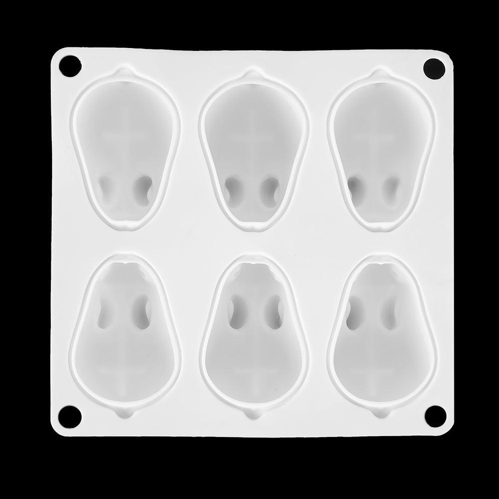 3D Rabbit Shape Silicone Cake Mold 6-cavity Mousse Dessert Baking Bunny Mold Chocolate Bakeware Pastry Decorating Mould Easter Bunny Chocolate Silicone Mold For Baking Rabbit Shape Stevvex