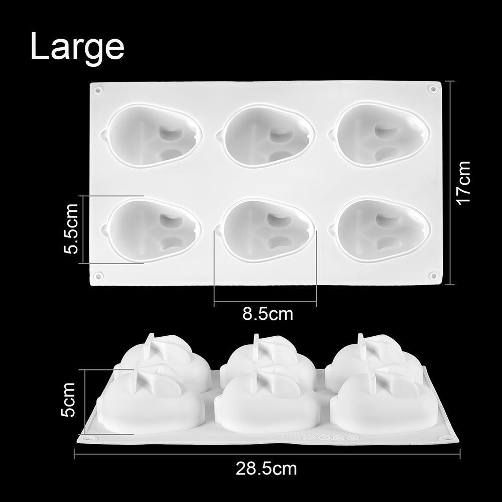 3D Rabbit Shape Silicone Cake Mold 6-cavity Mousse Dessert Baking Bunny Mold Chocolate Bakeware Pastry Decorating Mould Easter Bunny Chocolate Silicone Mold For Baking Rabbit Shape Stevvex