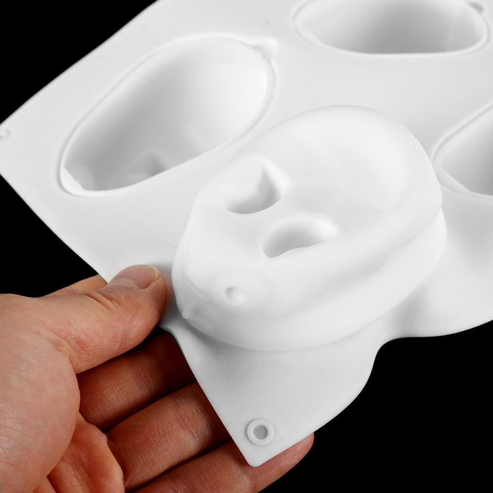 3D Rabbit Shape Silicone Cake Mold 6-cavity Mousse Dessert Baking Bunny Mold Chocolate Bakeware Pastry Decorating Mould Easter Bunny Chocolate Silicone Mold For Baking Rabbit Shape Stevvex