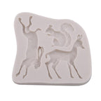 3D Rabbit Squirrel Fawn Bunny Silicone Mould Fondant Cake Chocolate Soap Mold Cupcake Tool Kitchen Dessert Accessories Appliance Squirrel Fawn Bunny Shape Silicone Ice Cube Mold Silicone Fondant Mold Chocolate Mold Soap Mold Stevvex