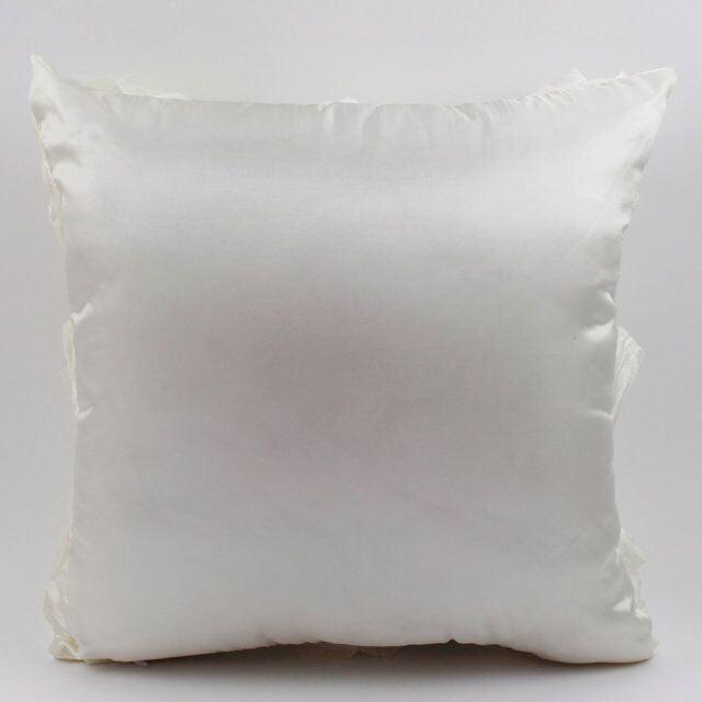 3D Roses Style Embroidered Polyester Cushion Cover Pillowcase Wedding Home Decorative Roses Floral Print Cushion Covers Throw Pillow Covers For Decorating Sofa Car Bedroom 42x42cm Stevvex