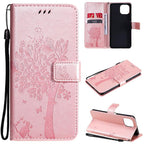 3D Tree Flip Leather Case For iPhone 13 12 Mini Phone Cover PU Leather Wallet Case with Card Holder Kickstand Wrist Strap Flip Cover for iPhone Stevvex