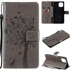 3D Tree Flip Leather Case For iPhone 13 12 Mini Phone Cover PU Leather Wallet Case with Card Holder Kickstand Wrist Strap Flip Cover for iPhone Stevvex