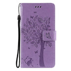 3D Tree Flip Leather Case For iPhone 13 12 Mini Phone Cover PU Leather Wallet Case with Card Holder Kickstand Wrist Strap Flip Cover for iPhone Stevvex
