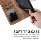 3D Tree Flip Leather Case For iPhone 13 12 Mini Phone Cover PU Leather Wallet Case with Card Holder Kickstand Wrist Strap Flip Cover for iPhone Stevvex