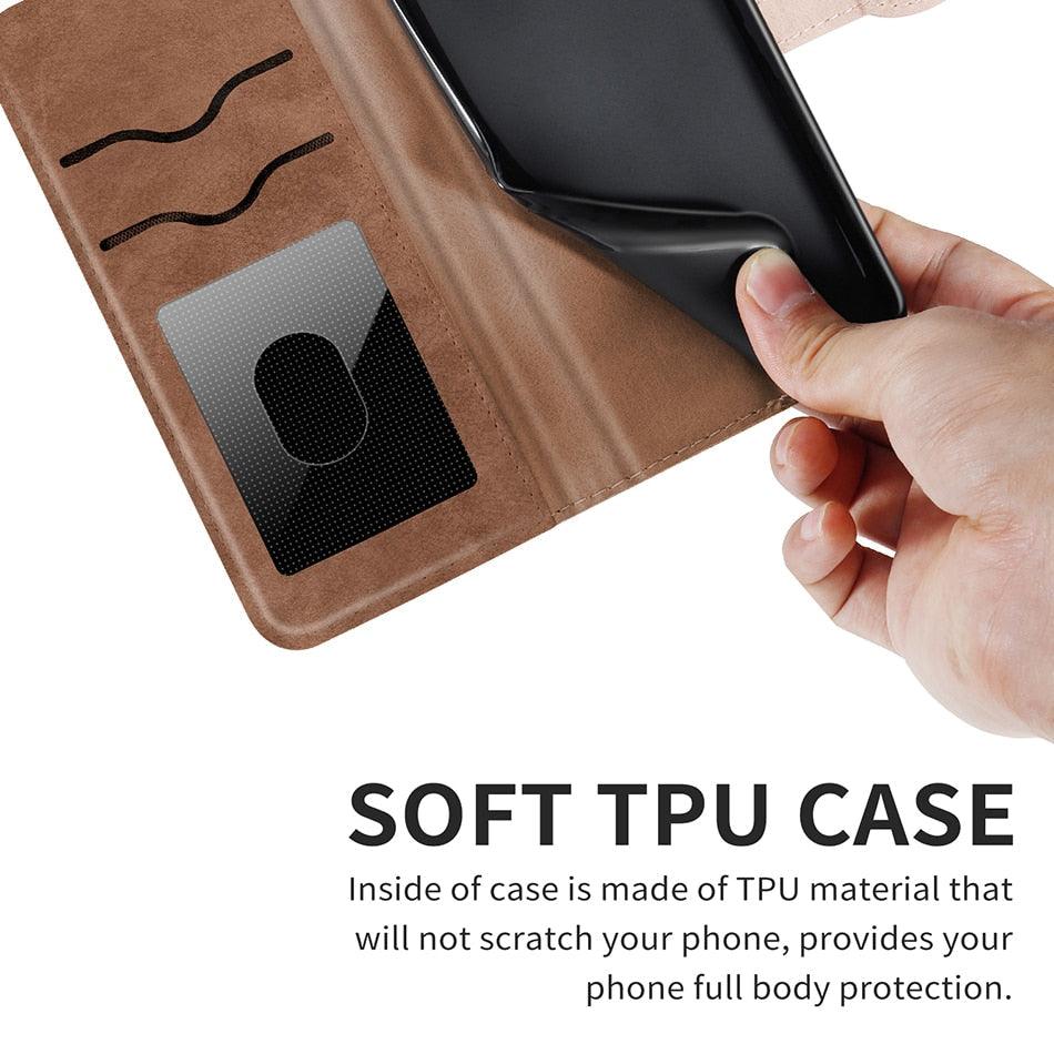 3D Tree Flip Leather Case For iPhone 13 12 Mini Phone Cover PU Leather Wallet Case with Card Holder Kickstand Wrist Strap Flip Cover for iPhone Stevvex