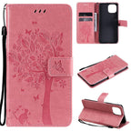 3D Tree Flip Leather Case For iPhone 13 12 Mini Phone Cover PU Leather Wallet Case with Card Holder Kickstand Wrist Strap Flip Cover for iPhone Stevvex