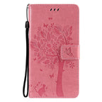 3D Tree Flip Leather Case For iPhone 13 12 Mini Phone Cover PU Leather Wallet Case with Card Holder Kickstand Wrist Strap Flip Cover for iPhone Stevvex