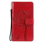 3D Tree Flip Leather Case For iPhone 13 12 Mini Phone Cover PU Leather Wallet Case with Card Holder Kickstand Wrist Strap Flip Cover for iPhone Stevvex