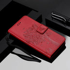 3D Tree Flip Leather Case For iPhone 13 12 Mini Phone Cover PU Leather Wallet Case with Card Holder Kickstand Wrist Strap Flip Cover for iPhone Stevvex