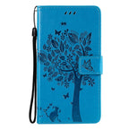 3D Tree Flip Leather Case For iPhone 13 12 Mini Phone Cover PU Leather Wallet Case with Card Holder Kickstand Wrist Strap Flip Cover for iPhone Stevvex