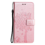 3D Tree Flip Leather Case For iPhone 13 12 Mini Phone Cover PU Leather Wallet Case with Card Holder Kickstand Wrist Strap Flip Cover for iPhone Stevvex