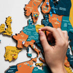 3D Luminous/Magnetic Colored Wooden World Map Indie - SJB-DIAMOND ELITES