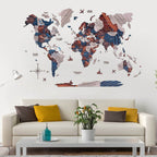 3D Wooden World Map Dune - SJB-DIAMOND ELITES