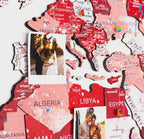 3D Wooden World Map Volcano Enjoy The Wood