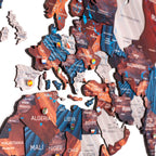 3D Wooden World Map Dune - SJB-DIAMOND ELITES