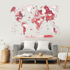 3D Wooden World Map Volcano Enjoy The Wood