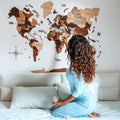 3D Wooden World Map Multicolor (for US only) - SJB-DIAMOND ELITES