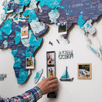 3D LED / LUMINOUS Wooden World Map 3.0 Ocean - SJB-DIAMOND ELITES