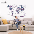 3D Wooden World Map Milky Way Enjoy The Wood